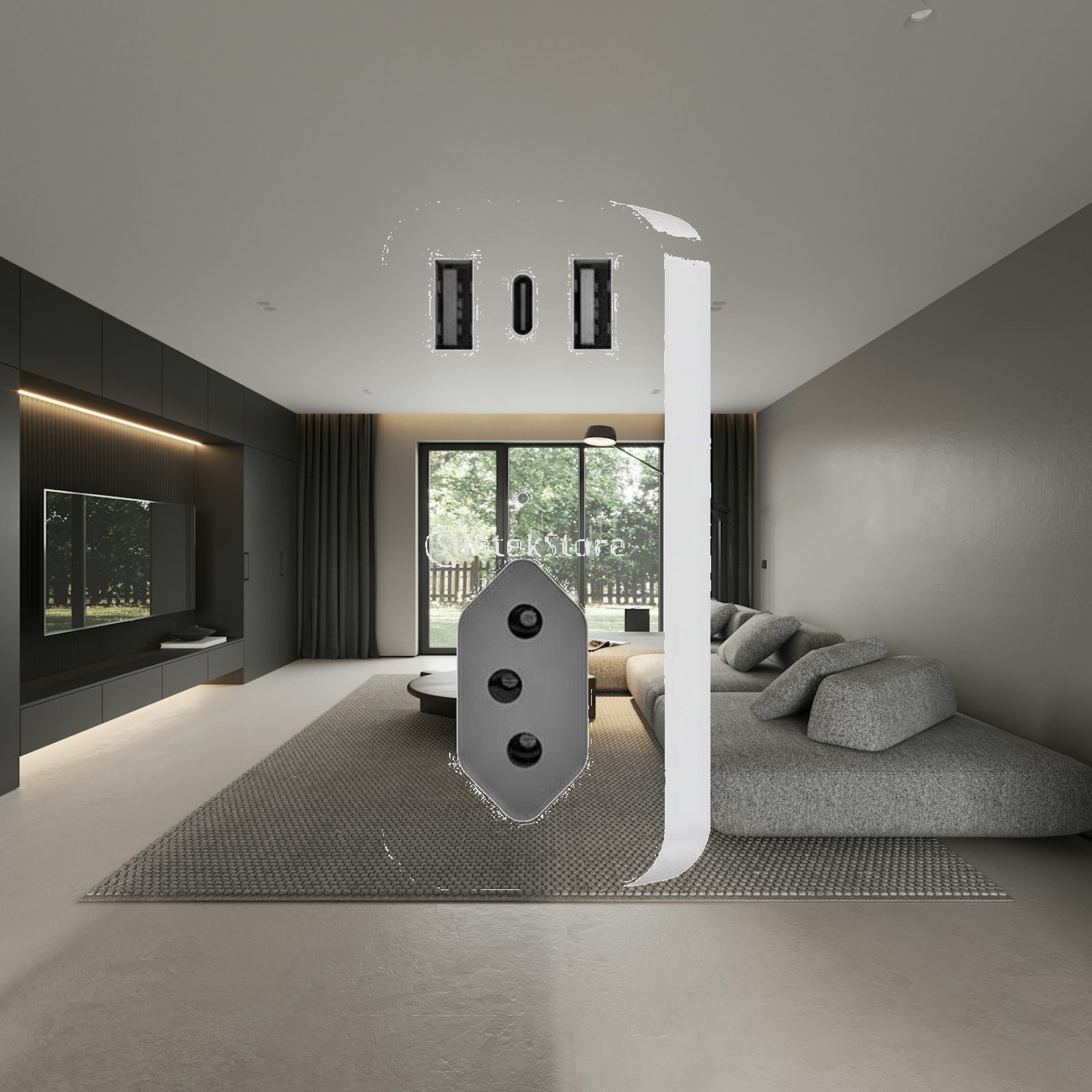 Timer Dual Outlet - Slimme stekker met spraakbesturing voor Braziliaanse